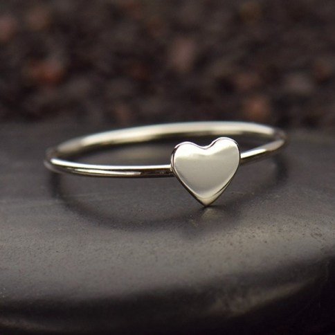 Sterling silver open on sale heart ring