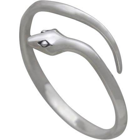 YFN Snake Ring Sterling Silver Adjustable Snake Ring Jewelry