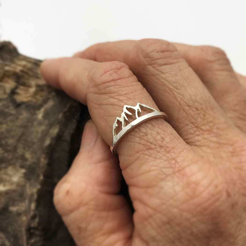 Silver on sale mountain ring