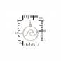 Sterling Silver Wire Wave Pendant 21x15mm
