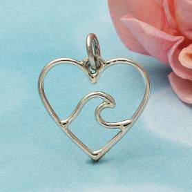 WOCRAFT 100 Pcs Mix Antique Silver Heart Beads Charms for Jewelry Making Valentine's Day Wedding Heart Charms (M602-Charms)