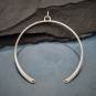 Sterling Silver Crescent Moon Pendant with Holes 47x42mm