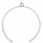 Sterling Silver Crescent Moon Pendant with Holes 47x42mm