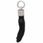 Carved Black Wood Hand Pendant with Silver Bail 27x11mm