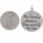 Silver Message Pendant -Family Means the World DISCONTINUED