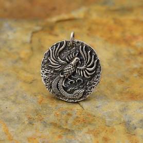 Sterling Silver Ancient Coin Charm - Dragon