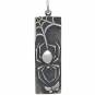 Sterling Silver Spider Pendant on Rectangle 37x10mm