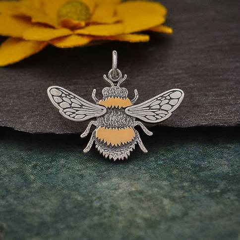 Sterling Silver Queen Bee Charm with Citrine | by JH Breakell