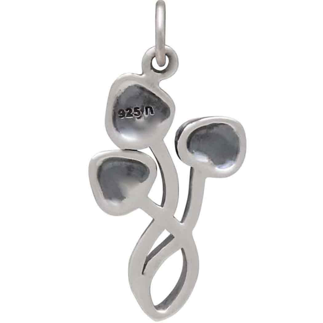 Sterling Silver Mushroom Charm - Food Charm