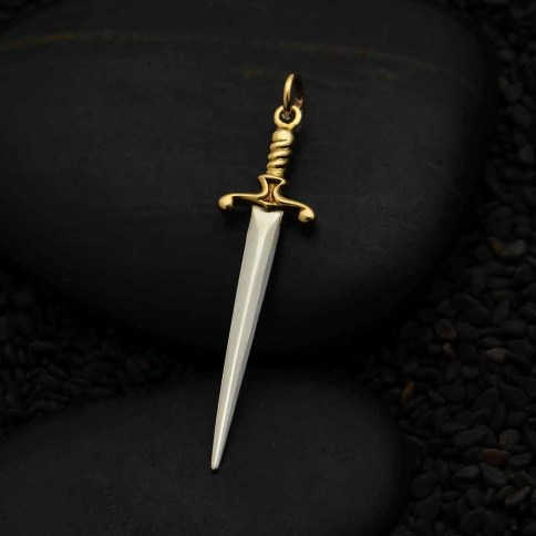 Silver 2024 sword pendant