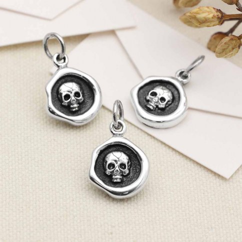 Sterling Silver Wax Seal Bee Charm 22x15mm Sterling Silver Wax Seal Bee Charm 22x15mm