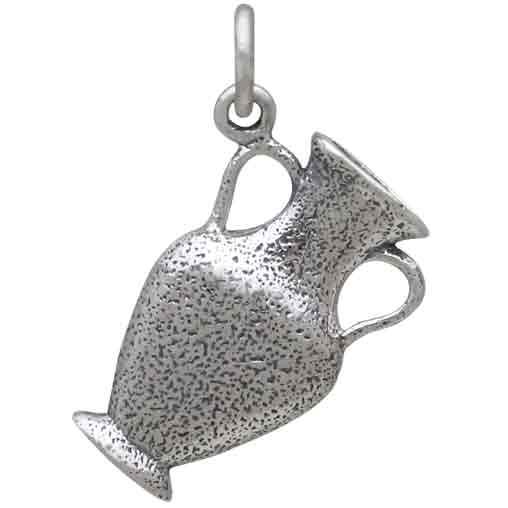 10 Water Bottle Charm Pendants, Antique Silver, chs2101