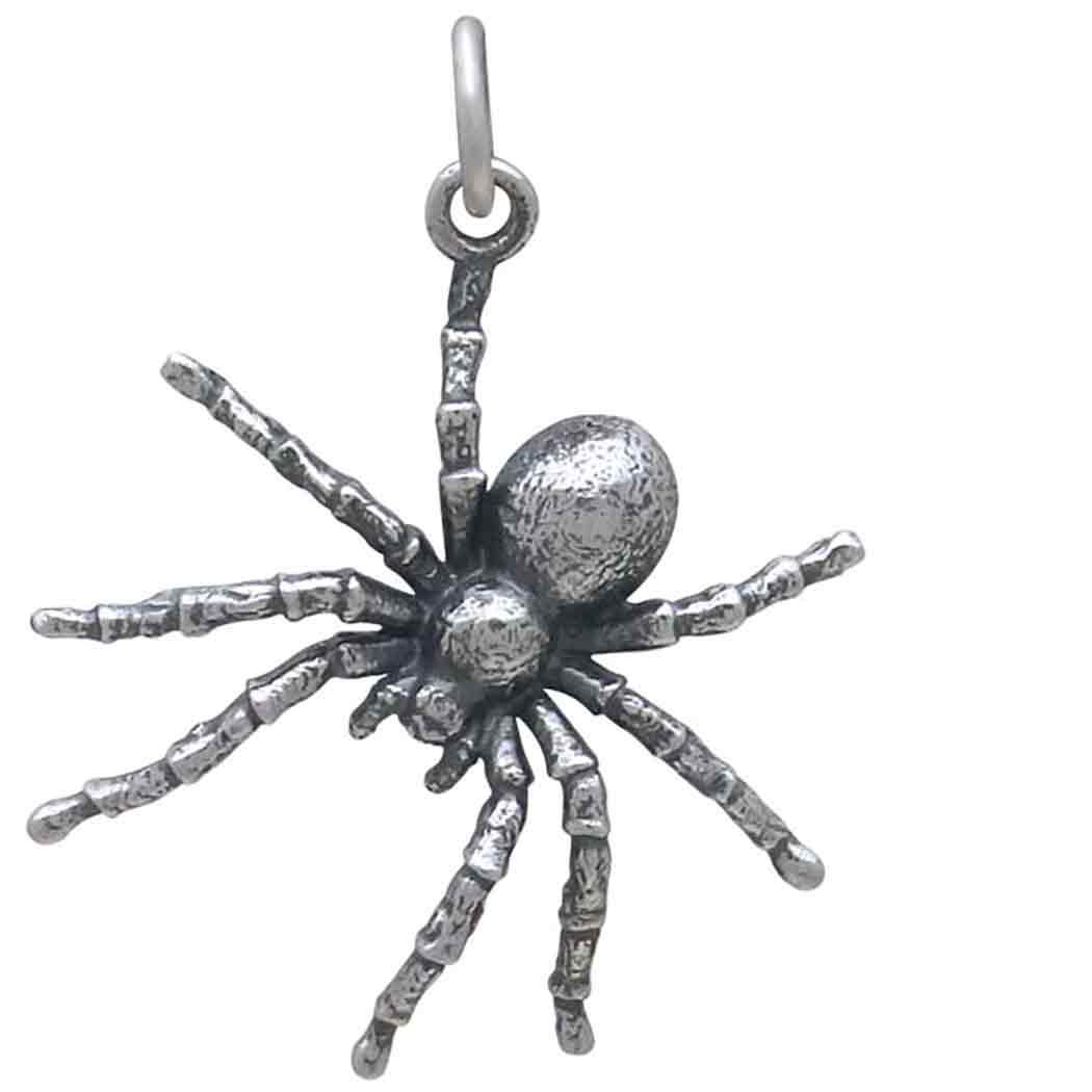 Tab Shell Round Painted Spiders Pendant