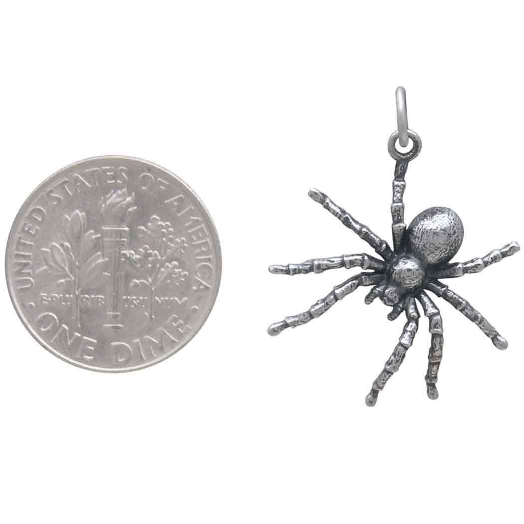 Tab Shell Round Painted Spiders Pendant