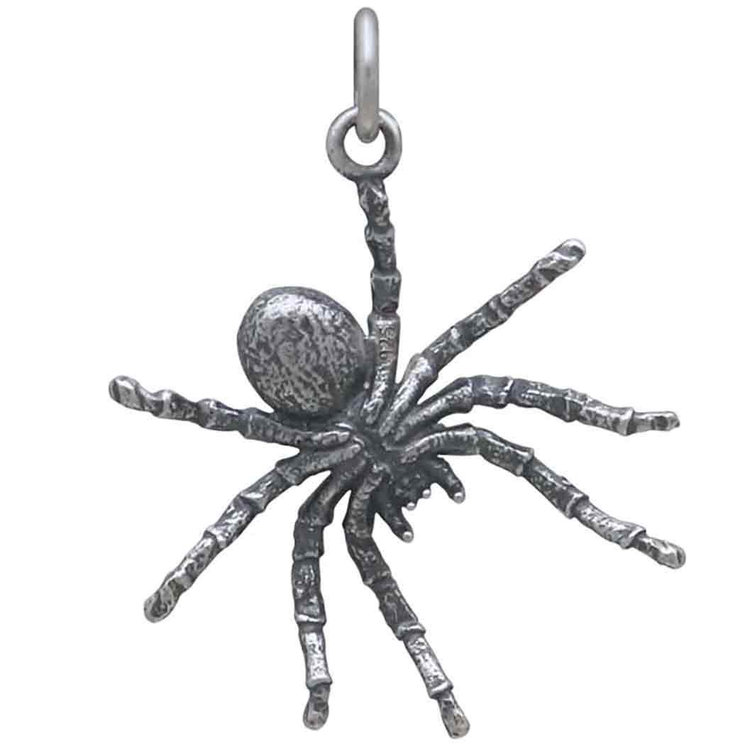 Tab Shell Round Painted Spiders Pendant