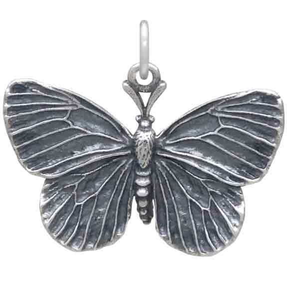 Butterfly charms*sterling silver 925*ODL-00085 11x13 mm - SILVEXCRAFT