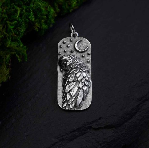 Sterling Silver Barn Owl Necklace