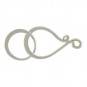 Sterling Silver Hook and Eye Clasp - Flat Medium 25x11mm