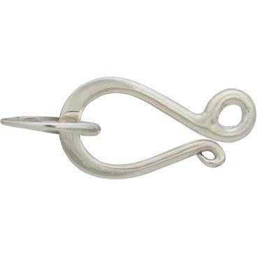 Sterling Silver Hook and Eye Clasp - Flat Small