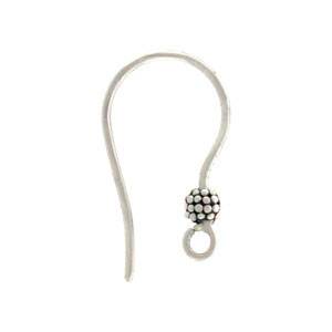 Sterling Silver Ear Wire - Short Granulated Ear Hook