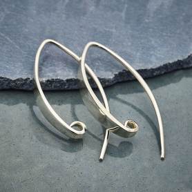 Sterling Silver Rounded Earring Wires – Betty Brite Findings