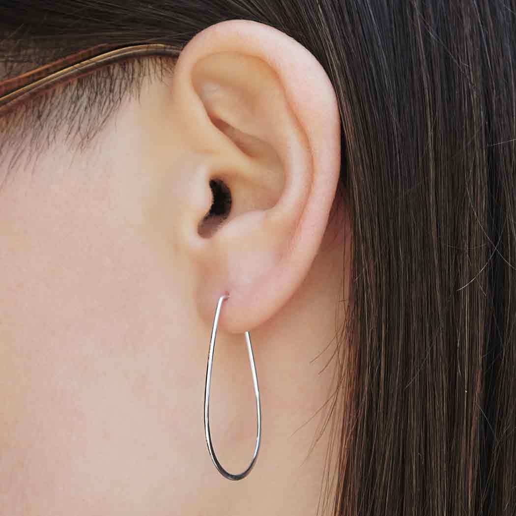 Teardrop hoop best sale earring findings