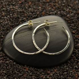 Sterling Silver Hook and Eye Clasp - Flat Small