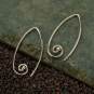 Sterling Silver Ear Wire with Marquis Spiral 28x16mm
