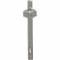 Silver Flat Bar Post Earring with Hidden Loop 25x2mm