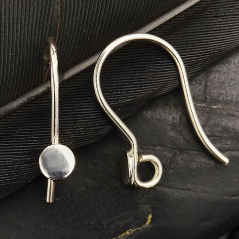 Pure silver shop earring hooks