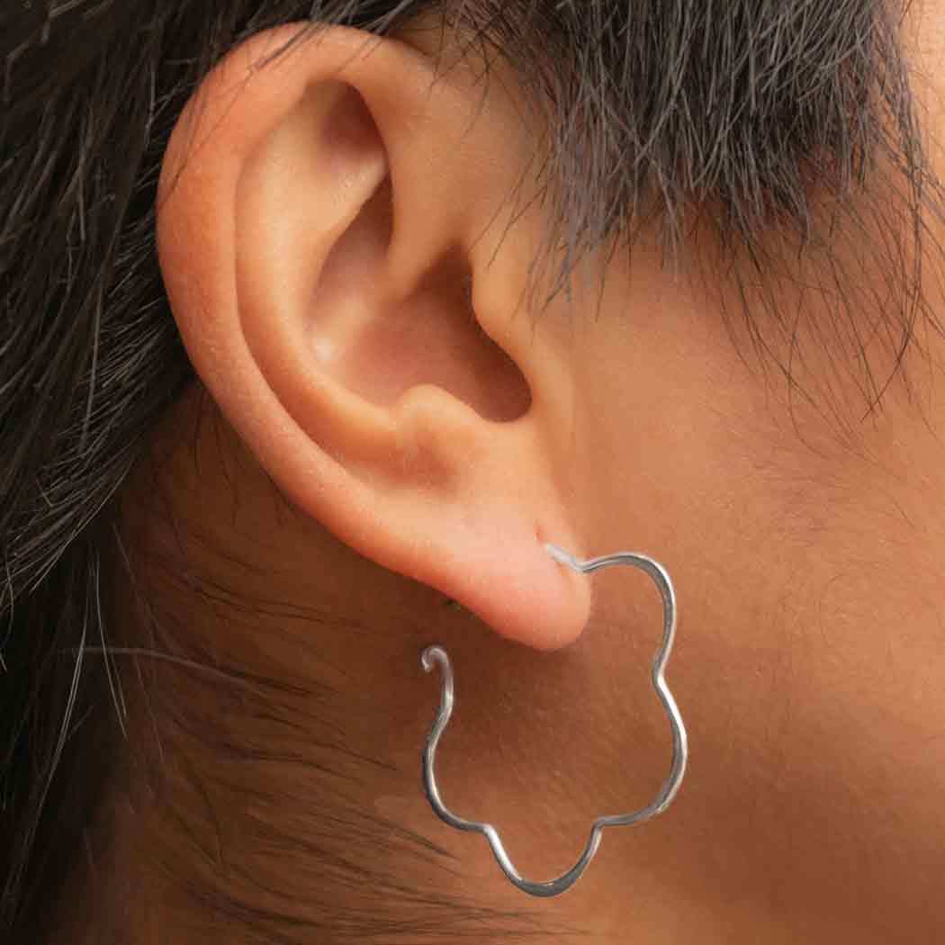 Shaped hoop clearance earrings