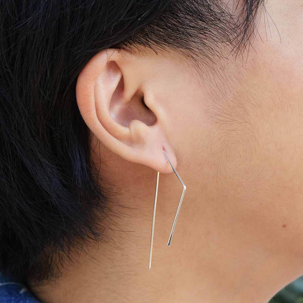 Sterling Silver Ear Wires - Arc Earring
