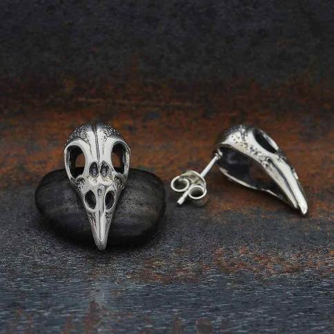 50Pcs Alloy Raven Skull Charms Bird Head Skeleton Charms Crow Beak Bird  Skull Charm Eagle Skull Pendant Charm For Halloween Witch Pagan Necklace