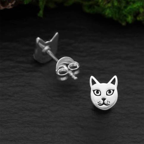 Sterling Silver Cat Charm - Pet Charm - Tiny