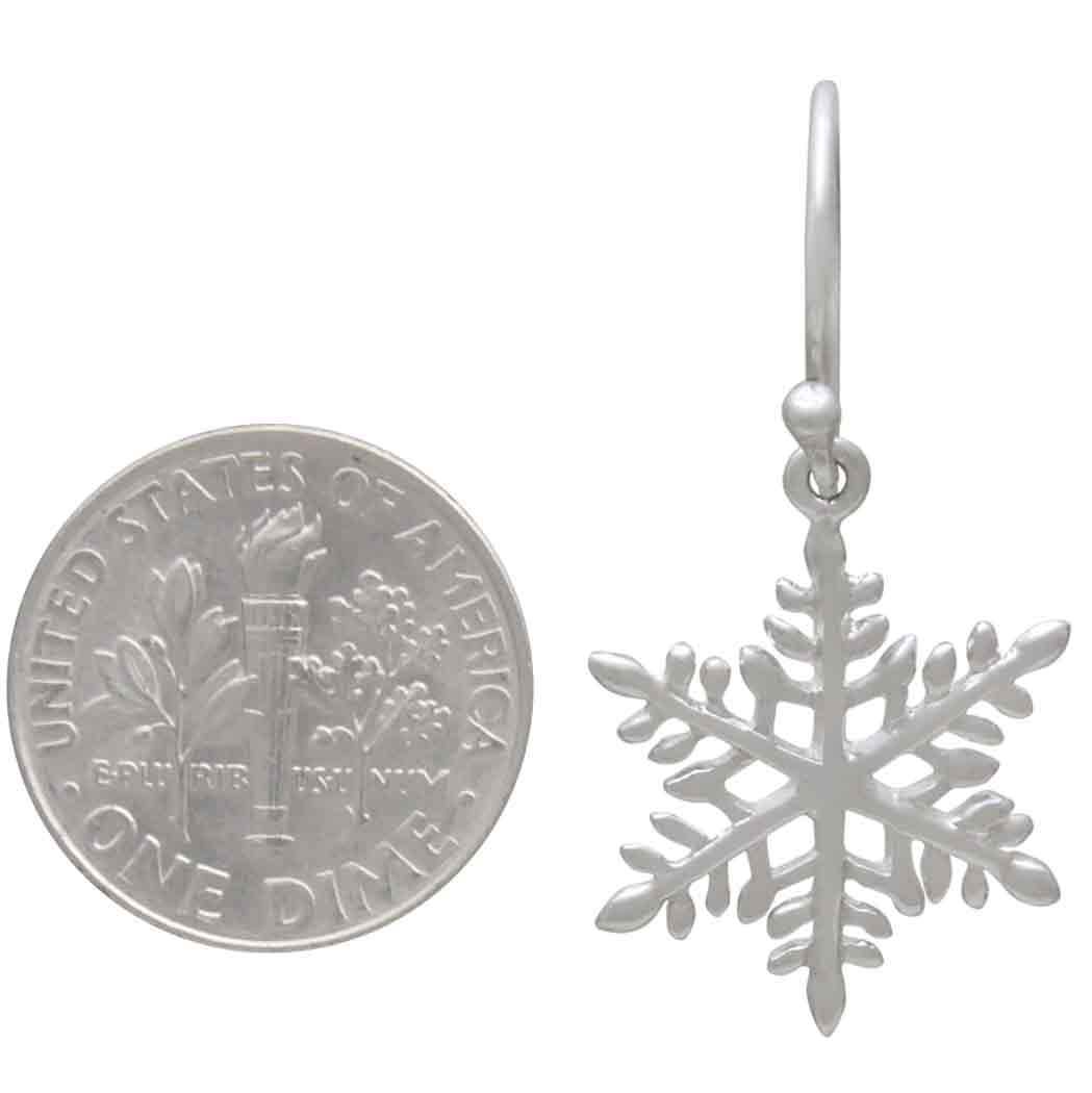 Silver Glitter Frozen Snowflake Dangle Earrings ⋆ It's Just So You