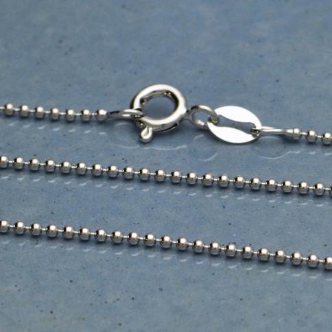 Sterling Silver Faceted Ball Chain