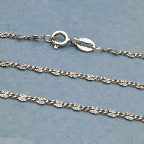 040 Round Link Sterling Silver Chain by The Foot