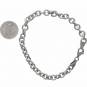Sterling Silver 7.5 inch Charm Bracelet - Hollow Links