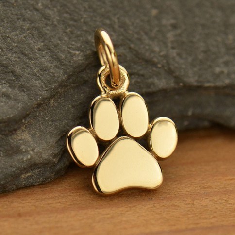 Gold on sale paw charm