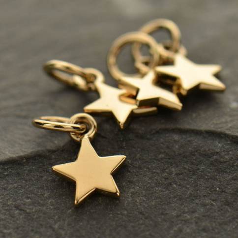 2 PIECES 14k Gold Filled or Sterling Silver Geometric Star Charm - 14k –  HarperCrown