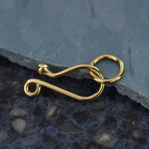 Hook and Eye Clasp - Plain and Simple - Silvertone (10) [23435112