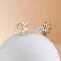 Bronze Openwork Lotus Stud Earrings