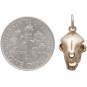 Bronze Cat Skull Charm 18x9mm