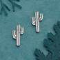 Sterling Silver Cactus Solderable Charm 13x7mm