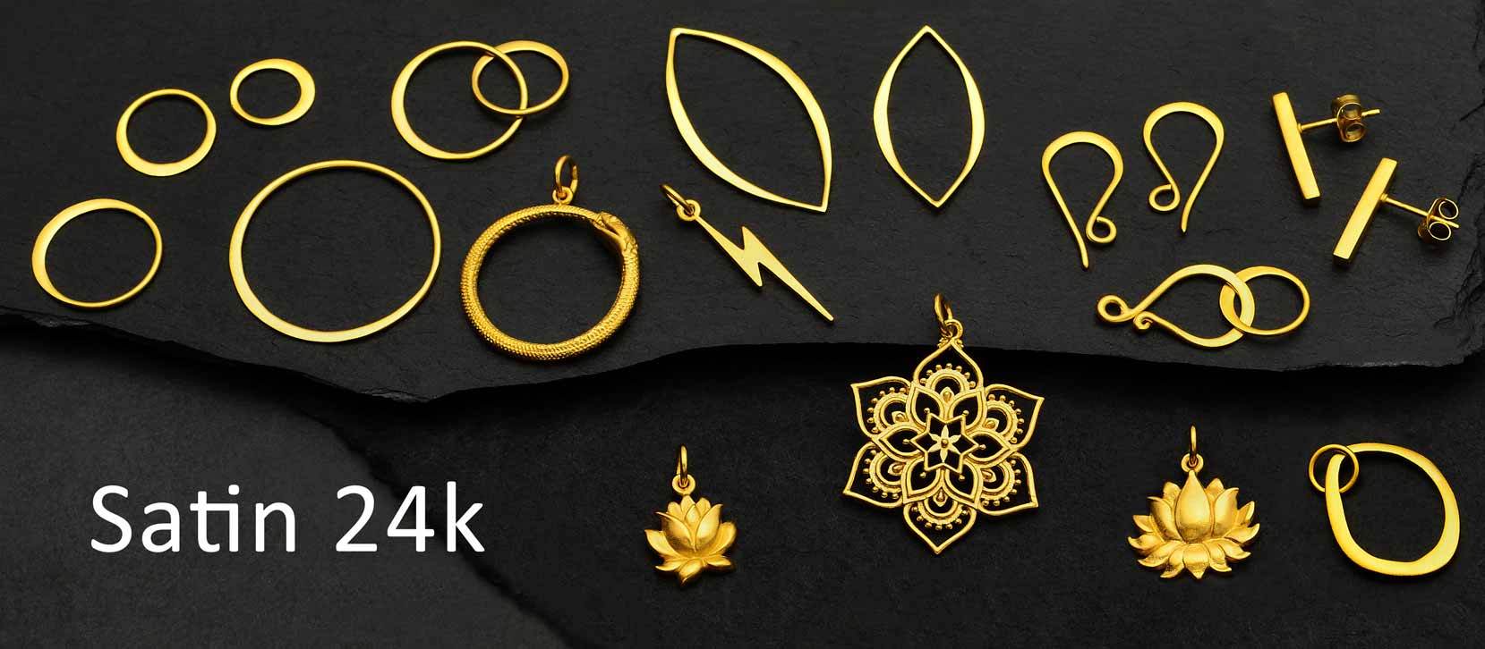 Gold Charms & Gold Findings in 14k gold, vermeil, gold filled